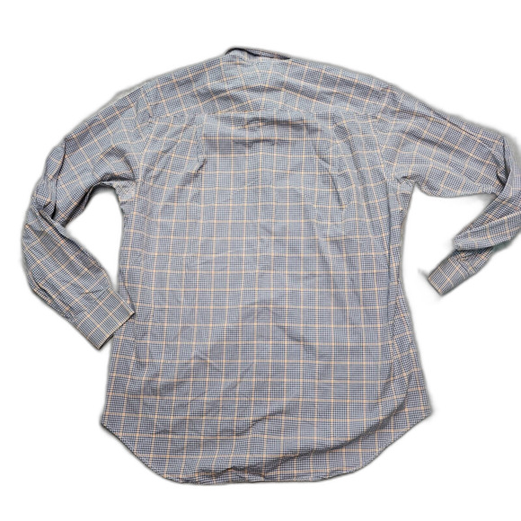 J. McLaughlin Men's Blue / Orange Multi Color Plaid Button Down Size M - Picture 2 of 14